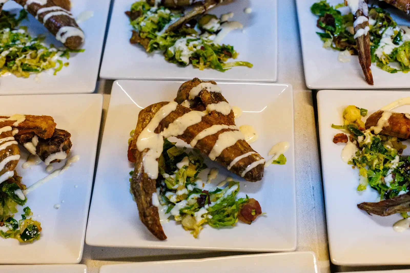 Wine pairing dinner plated at Cellar Beast